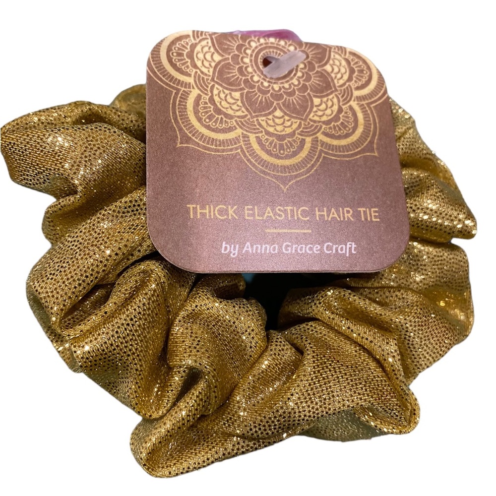 Handmade Gold Scrunchie